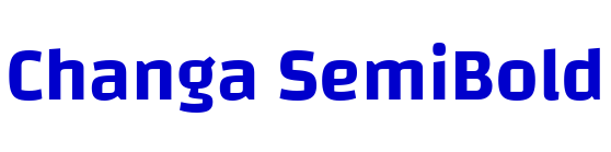 Changa SemiBold 字体